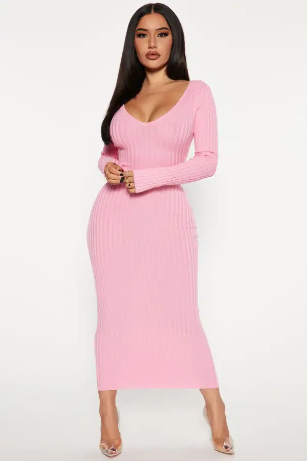 Kallan Knit Dress - Pink