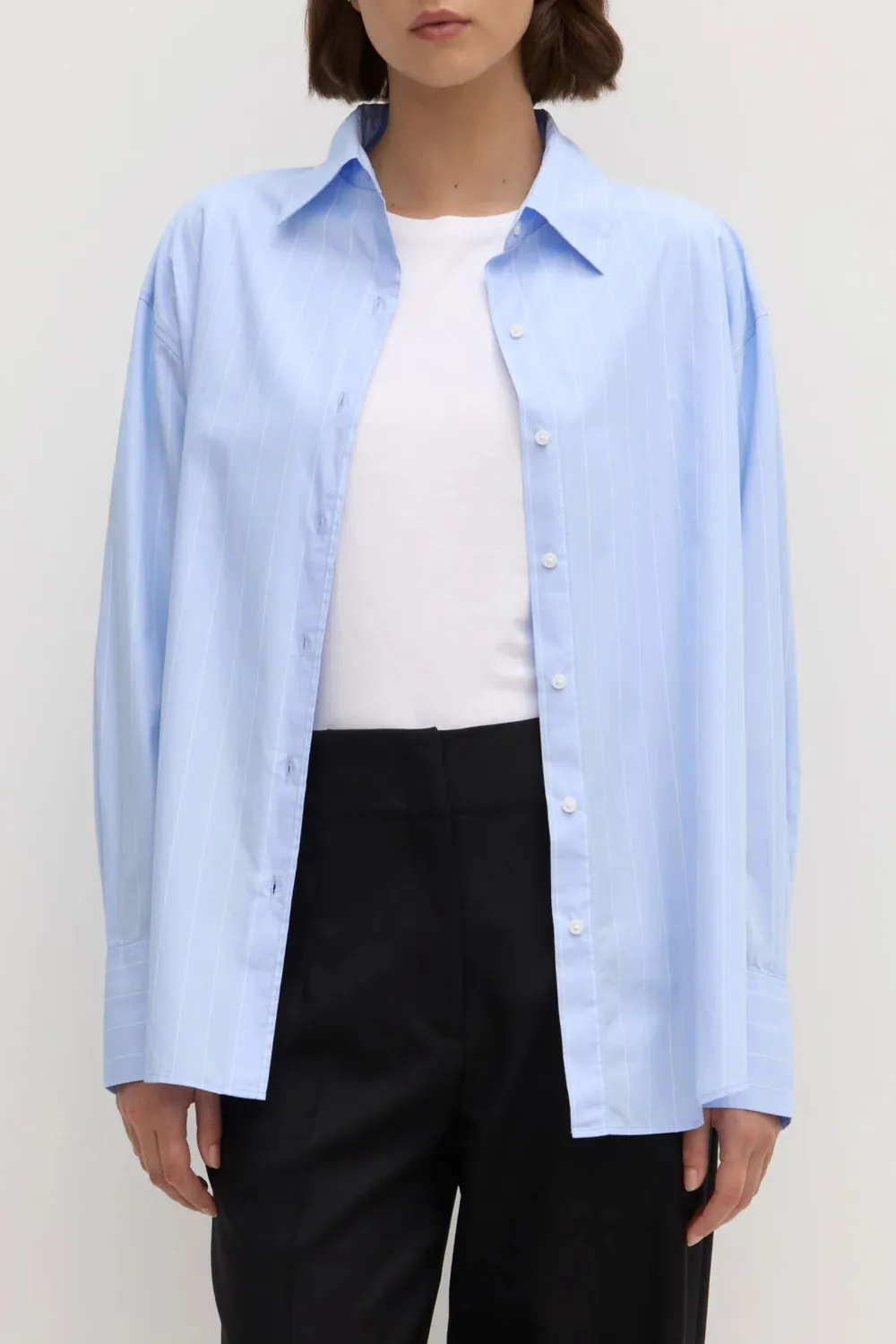 Curved Hem Loose Women's Shirt