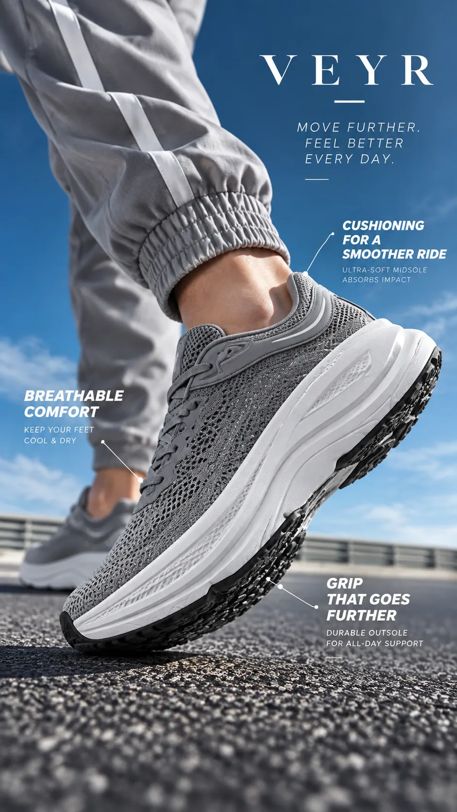 Mesh Breathable Lightweight Comfortable Athletic Running Shoes