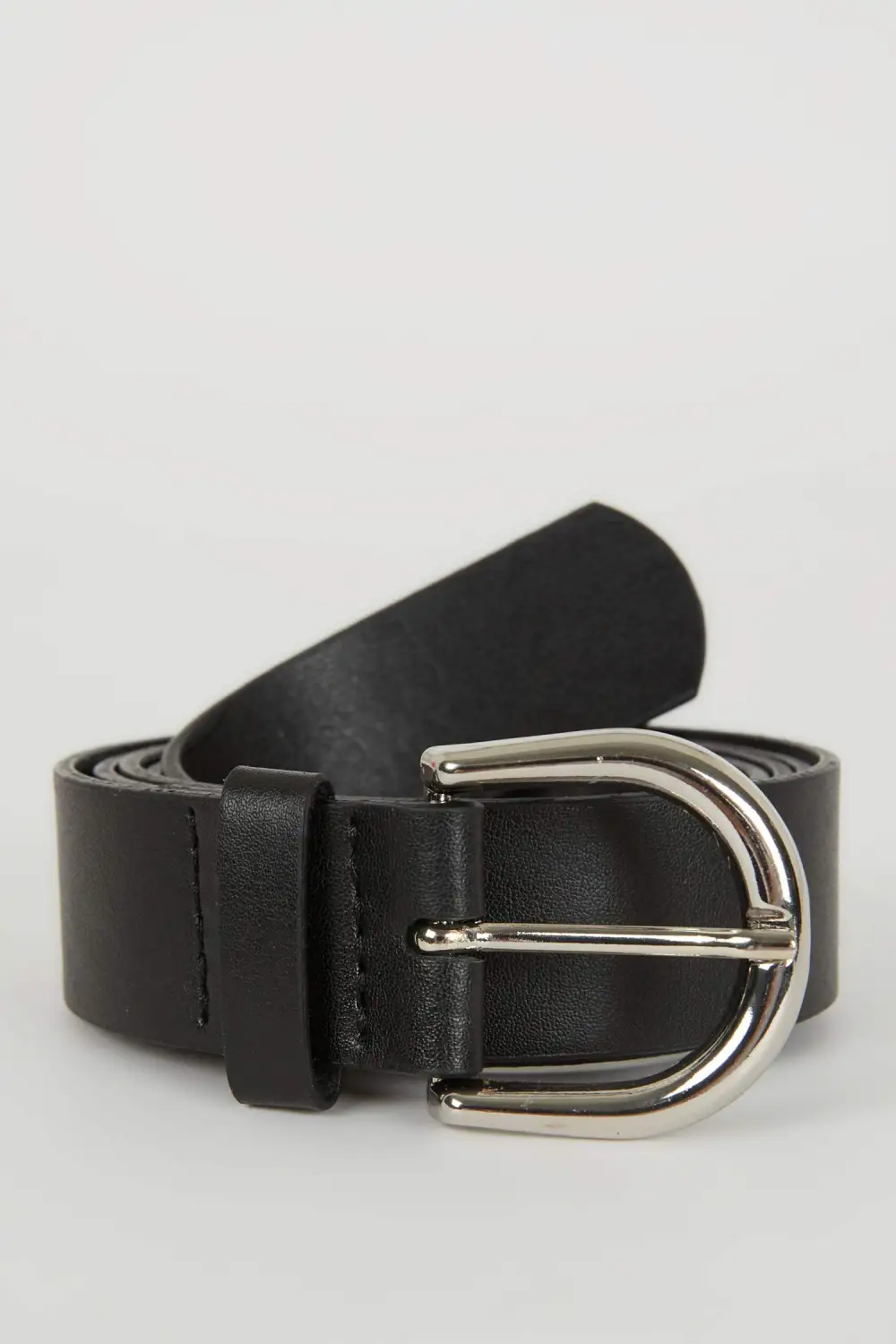 Classic Black Imitation Leather Belt