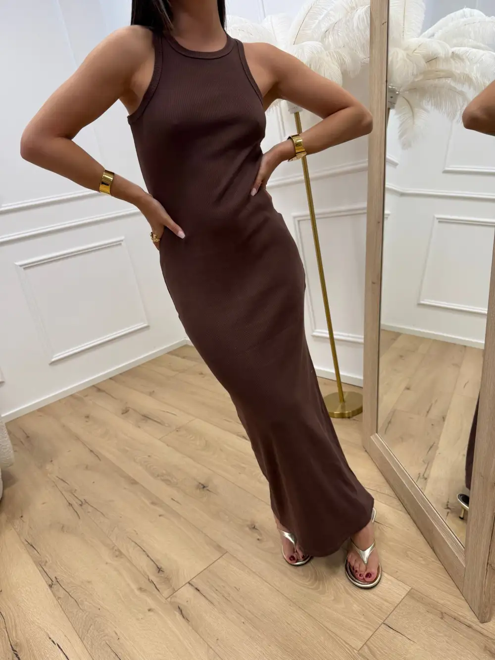 Textured Easy Drape Maxi Dress