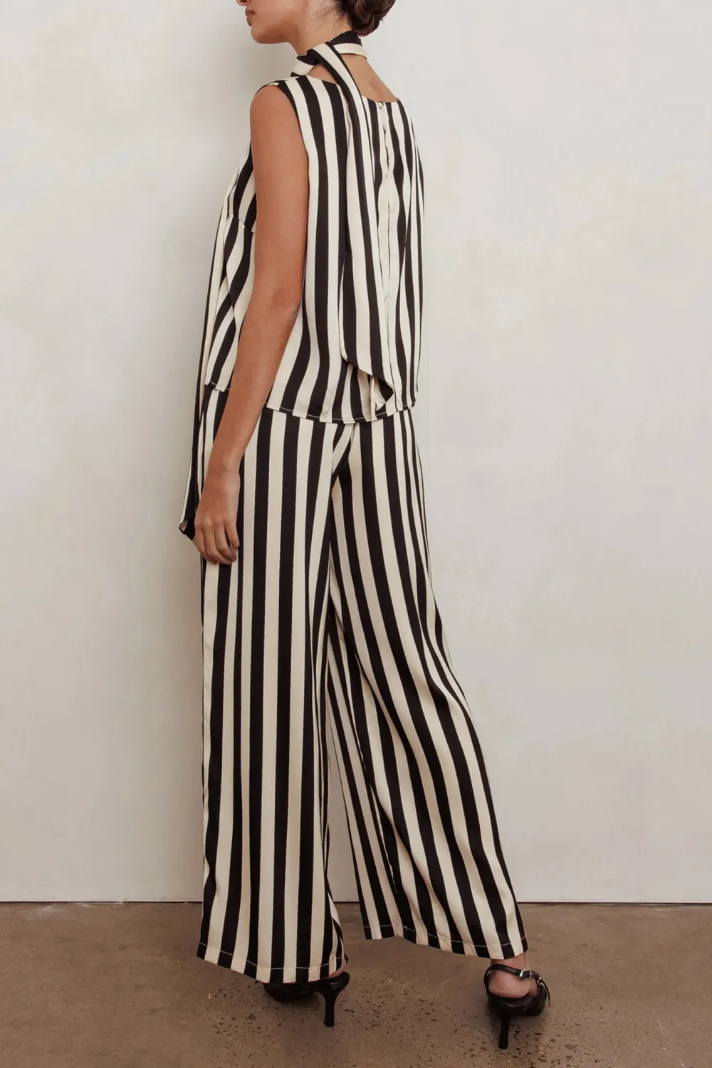 Elegant Striped Loose Wide Leg Pants