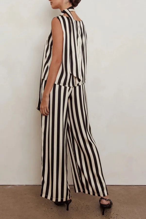 Elegant Striped Loose Wide Leg Pants