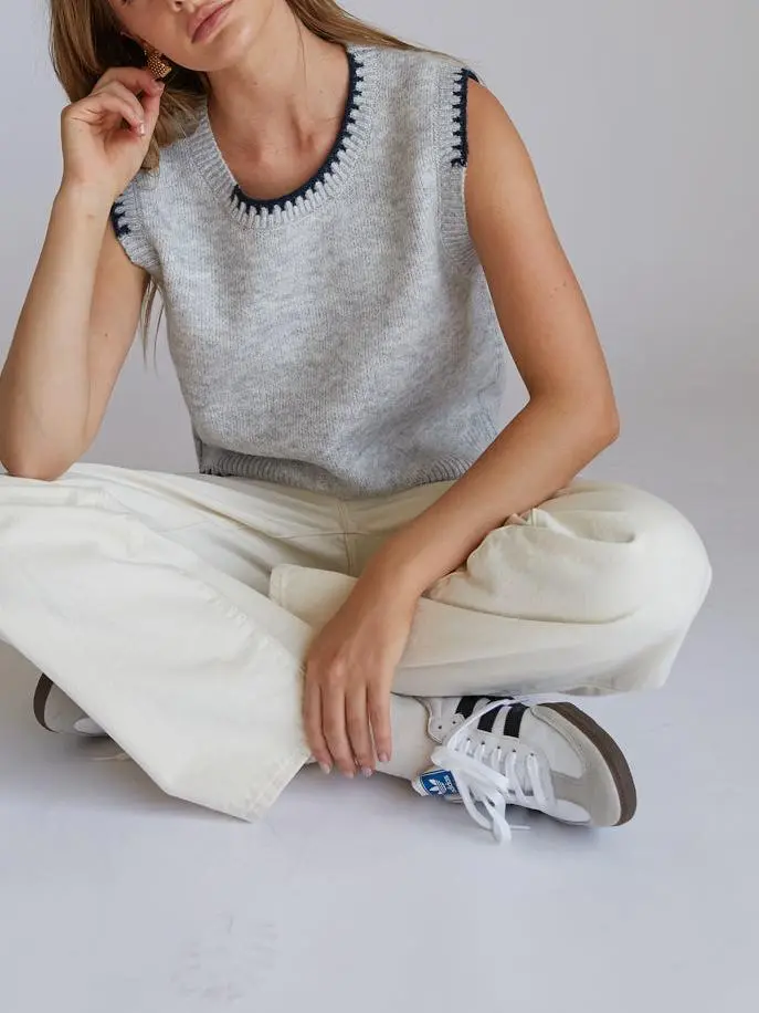 Knit Stitch Sweater Vest