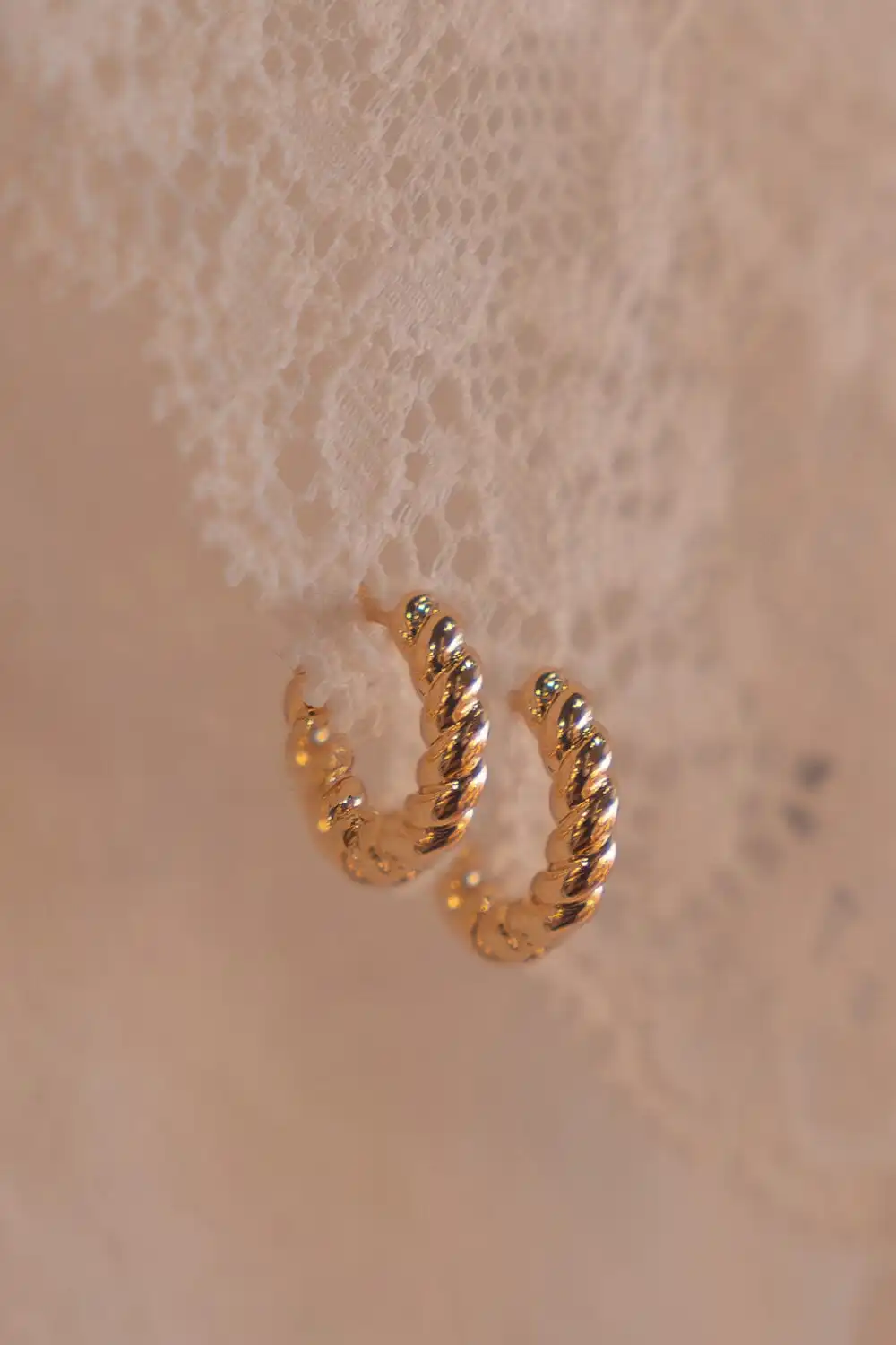 Chunky Gold Mini Hoop Earrings