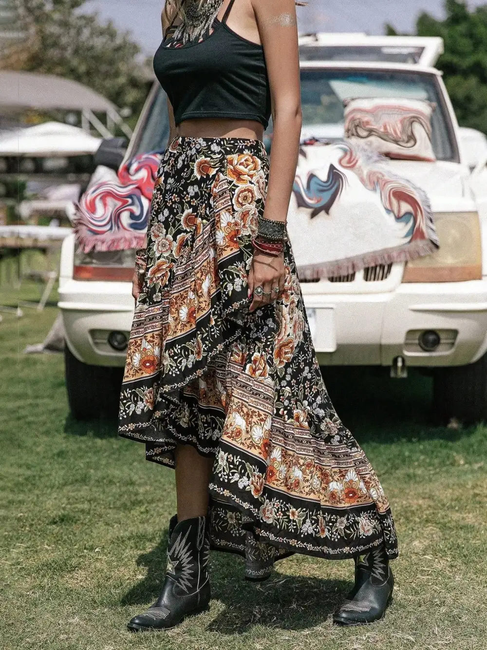 Floral Boho Skirt
