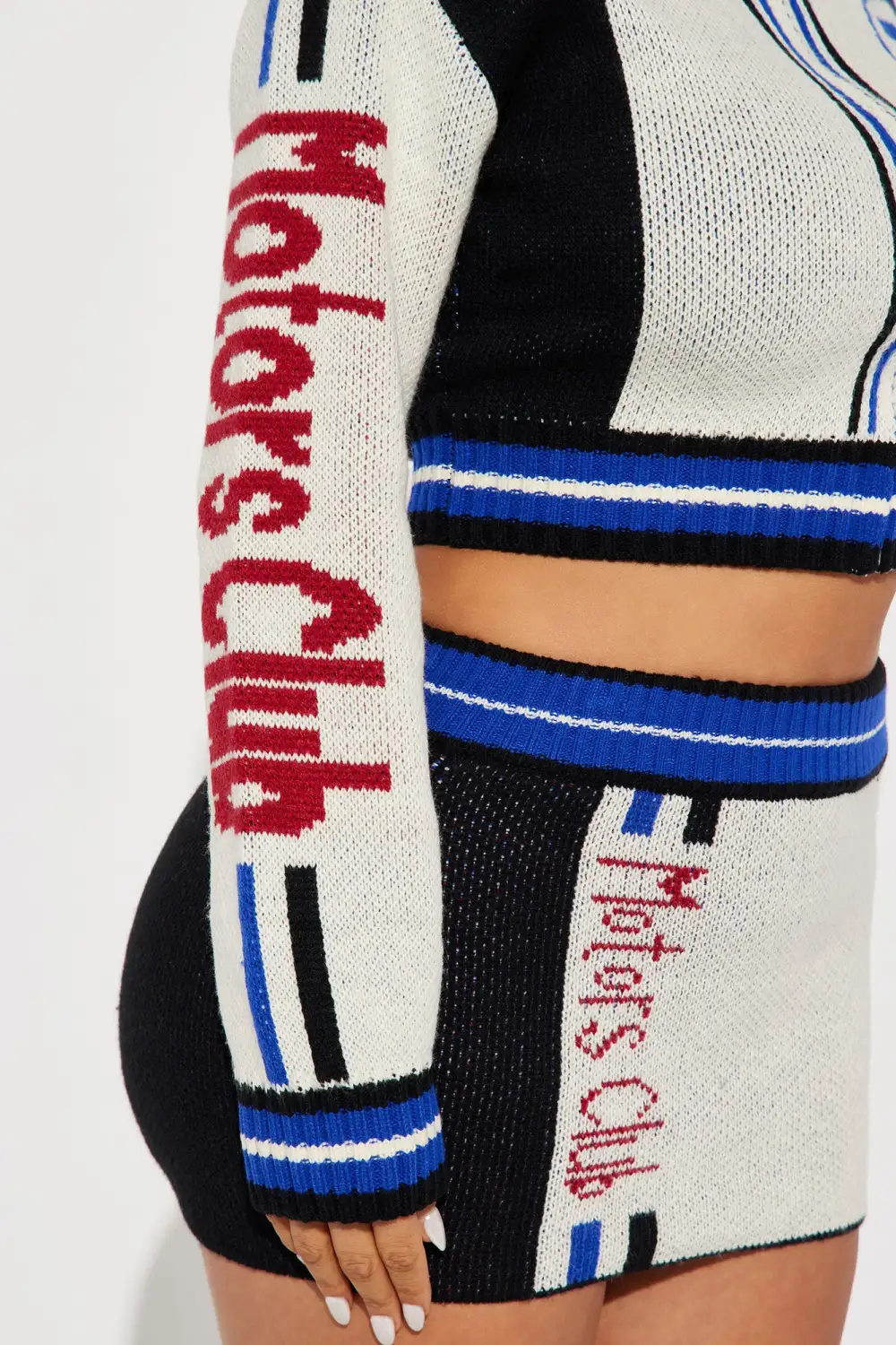 Hi Speed Sweater Skirt Set - Blue/combo