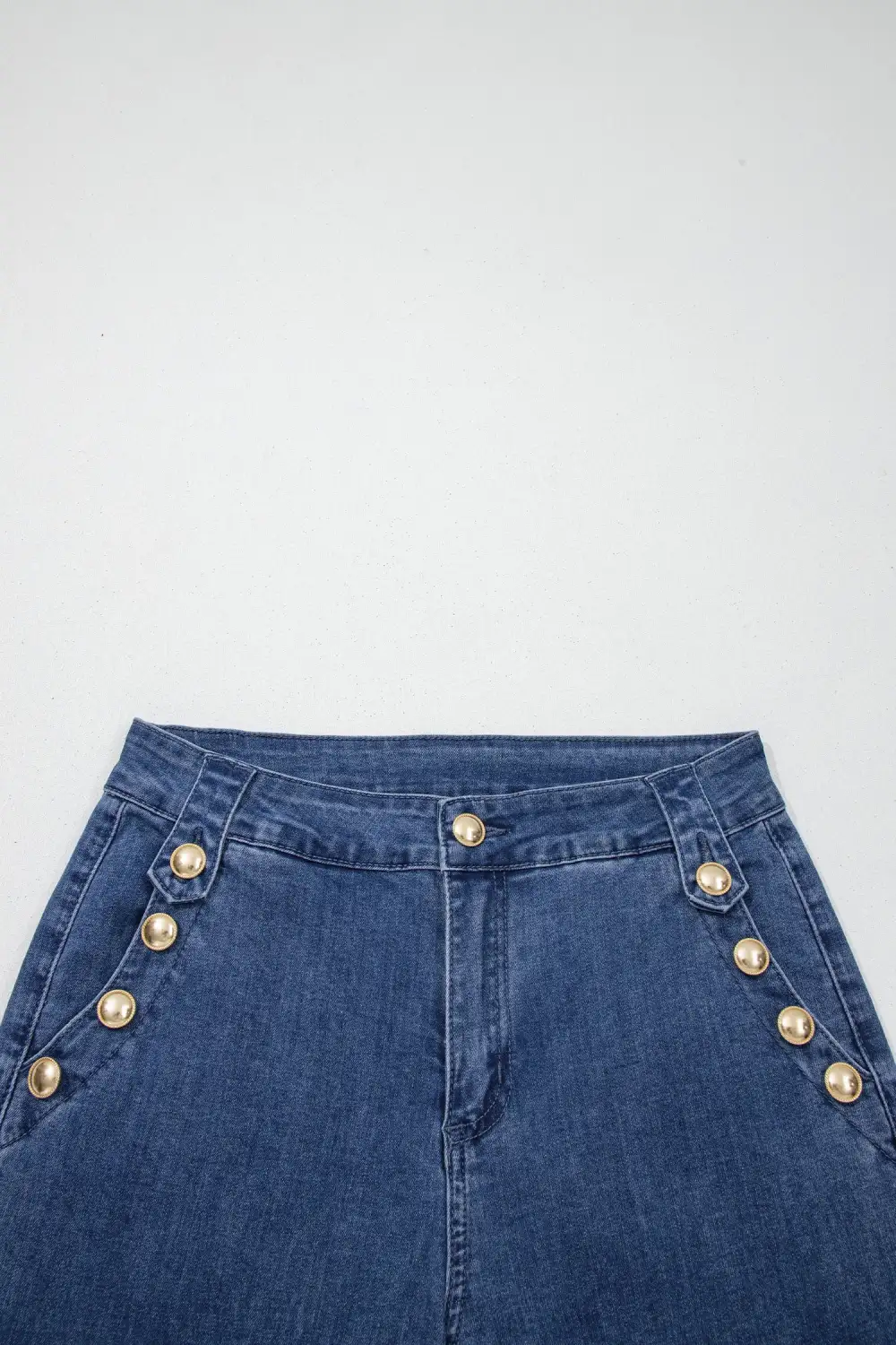 Wide Leg Denim Trousers