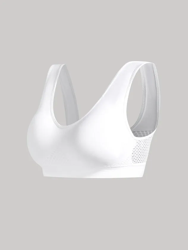 Perforated Seamless Sports Bra