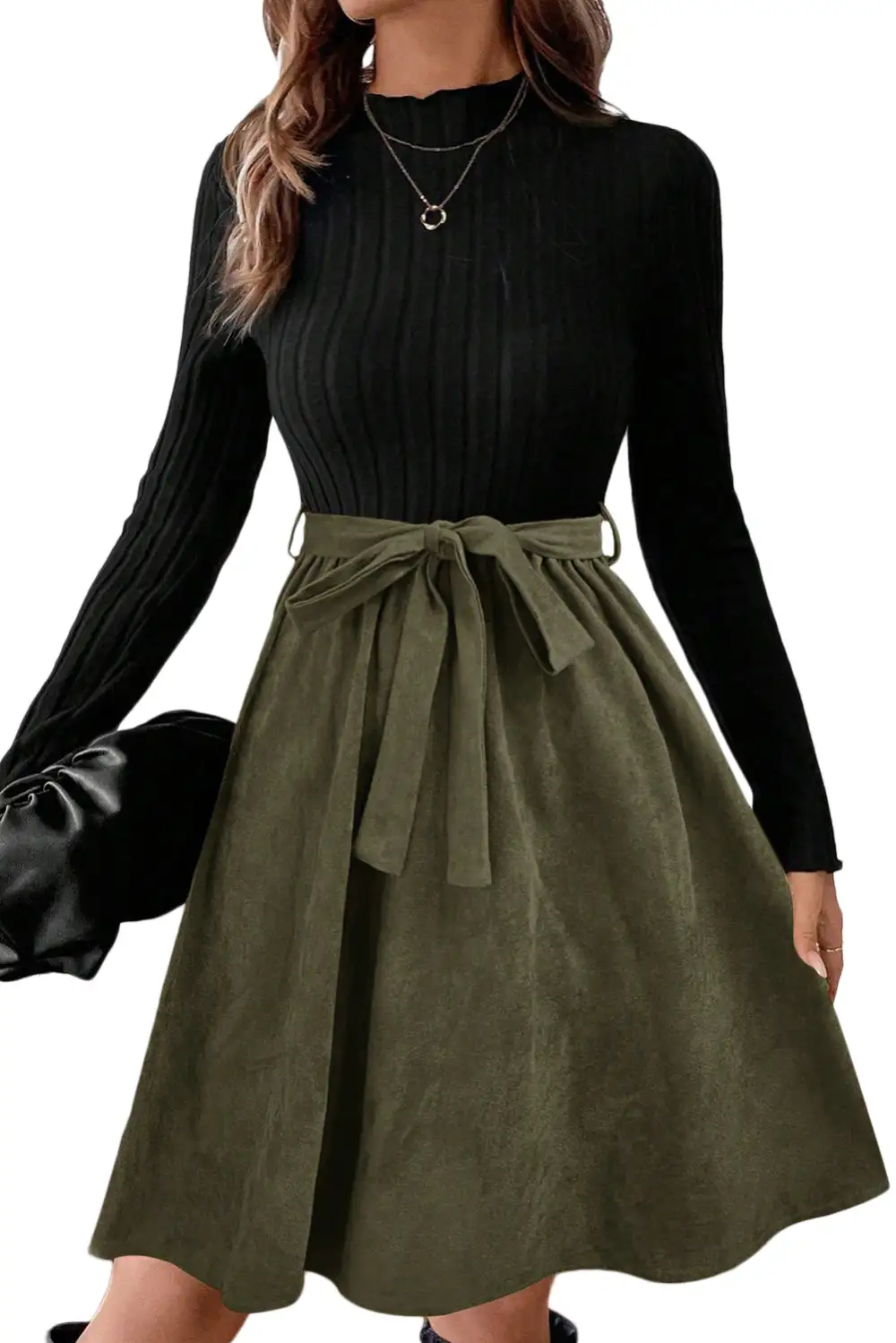 Sleek Fitted Flared Dress