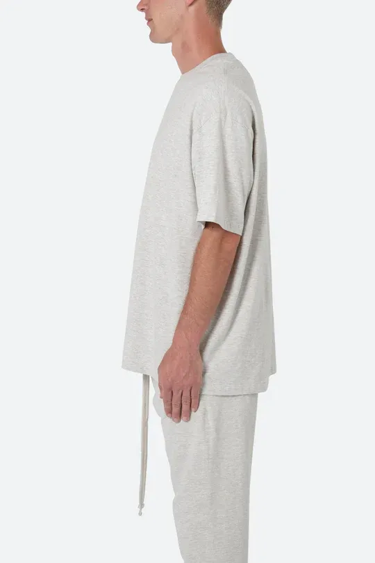 LIGHT GRAY OVERSIZED CREW NECK T-SHIRT