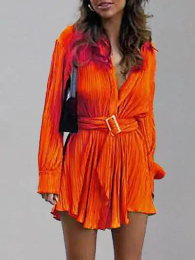 Button Up Dropped Shoulder Shirt Dress Mini Dress