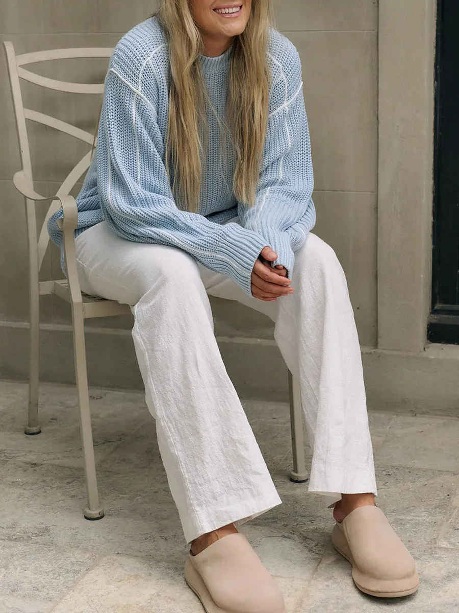 Oversized Ribbed Knit Sweater