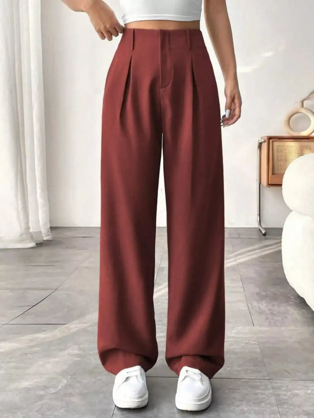 Everyday Wide Leg Pleated Pants