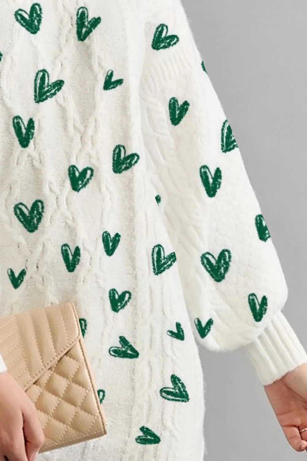 Sheila Cable Knit Sweater Mini Dress