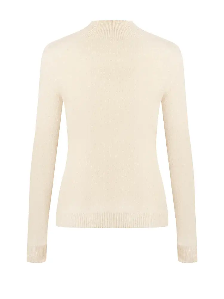 Cashmere Mock Neck Women Sweater