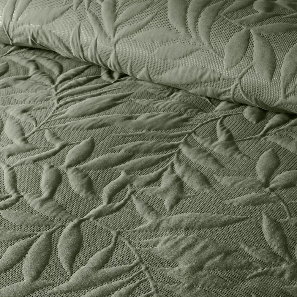 Reversible Leaf Microfiber Duvet Cover Set