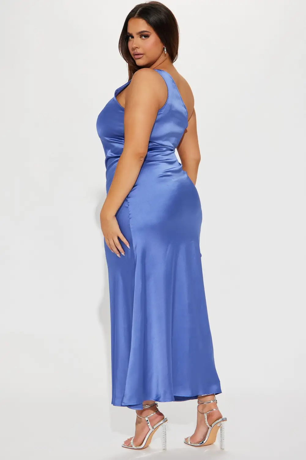 Dalia Satin Gown - Blue