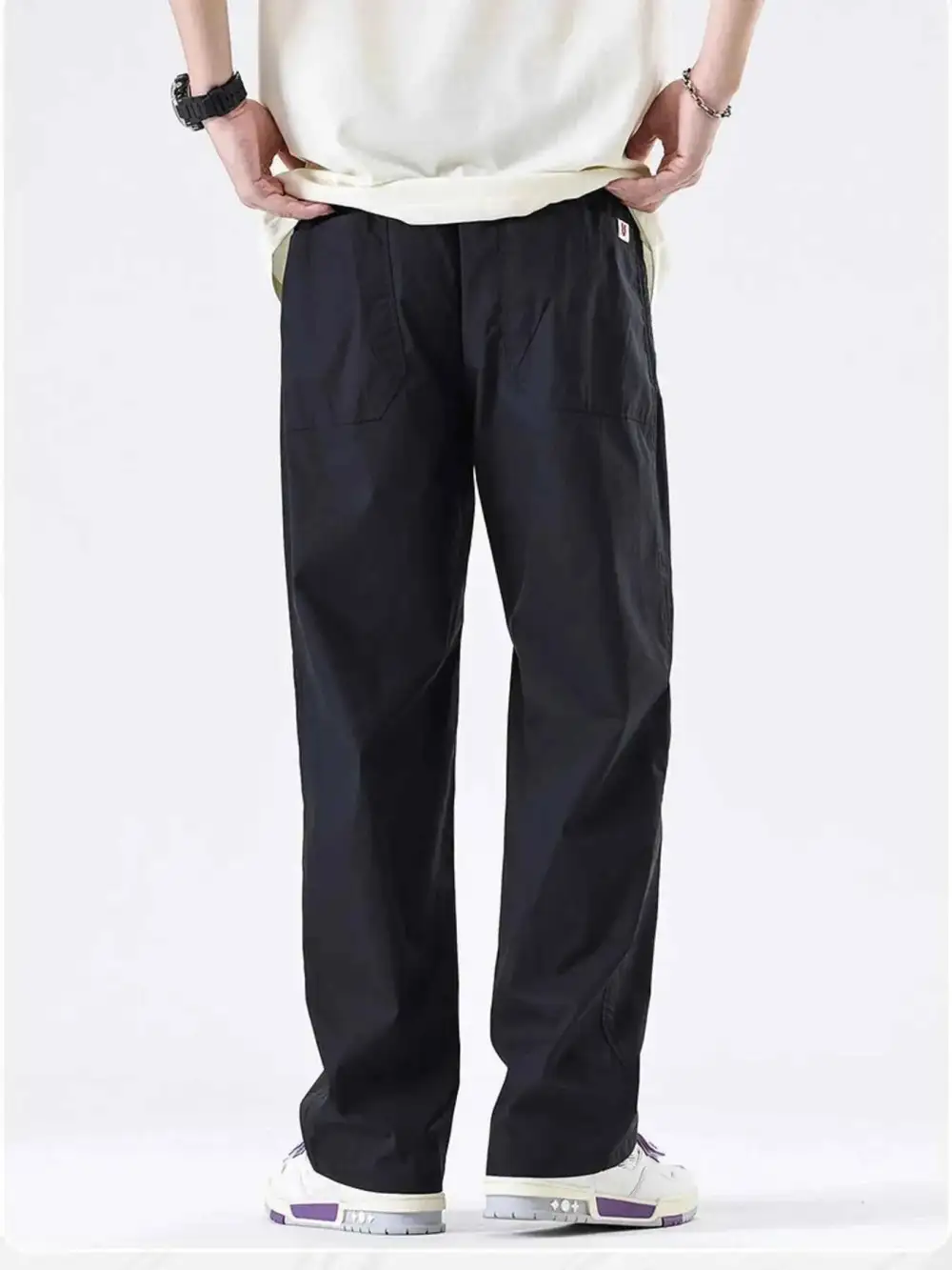 Wide-Leg Relaxed Fit Pants