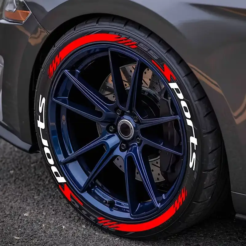 4PCS 3D Tire LetteringStickers - Thickened WheelSidewall Decals for Cars &Motorcycles