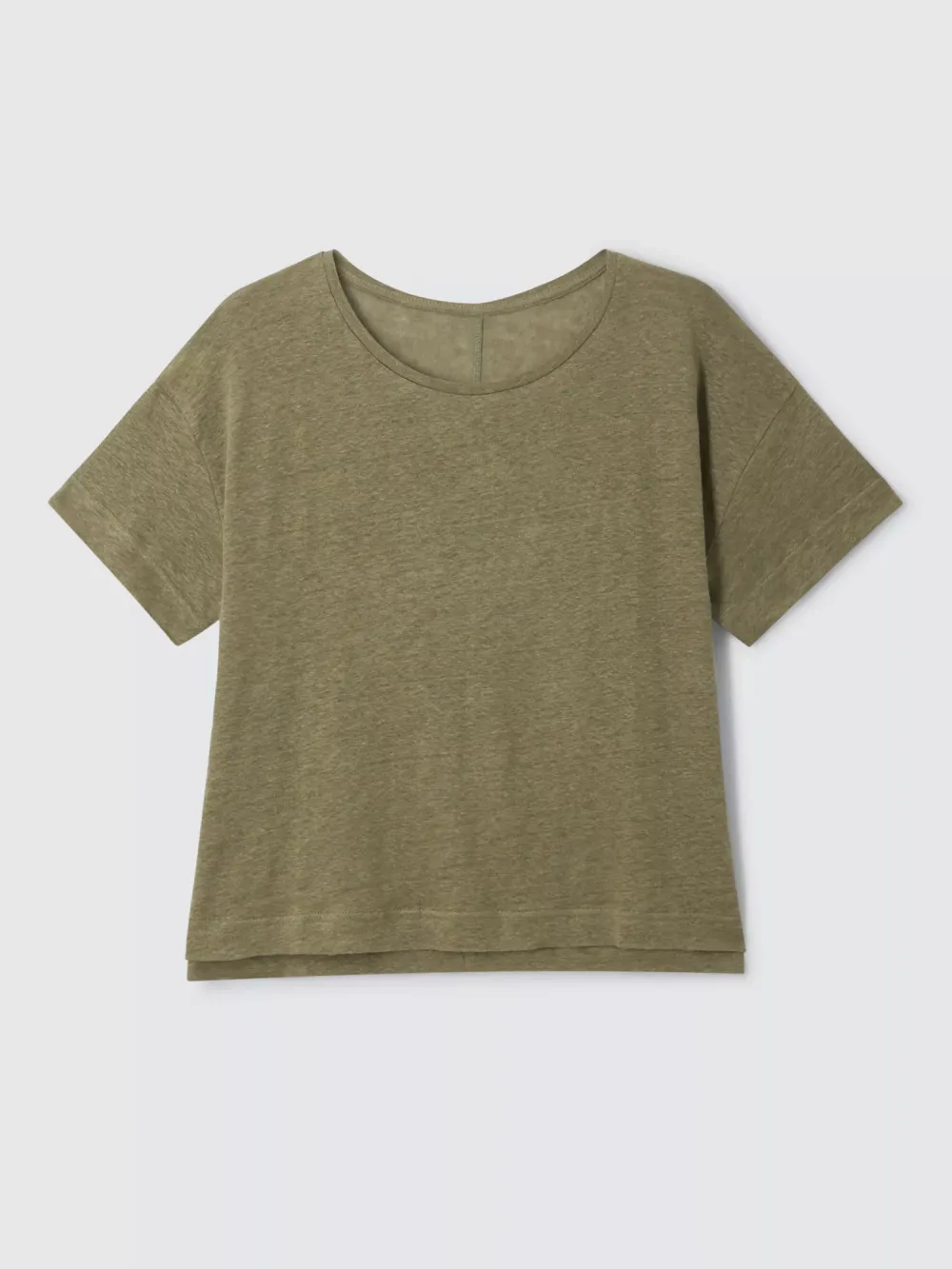 Relaxed Linen Crew Neck T-Shirt