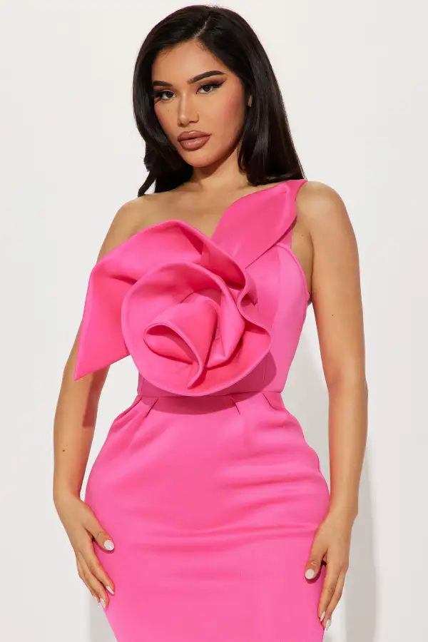 Lily Floral Maxi Dress - Pink