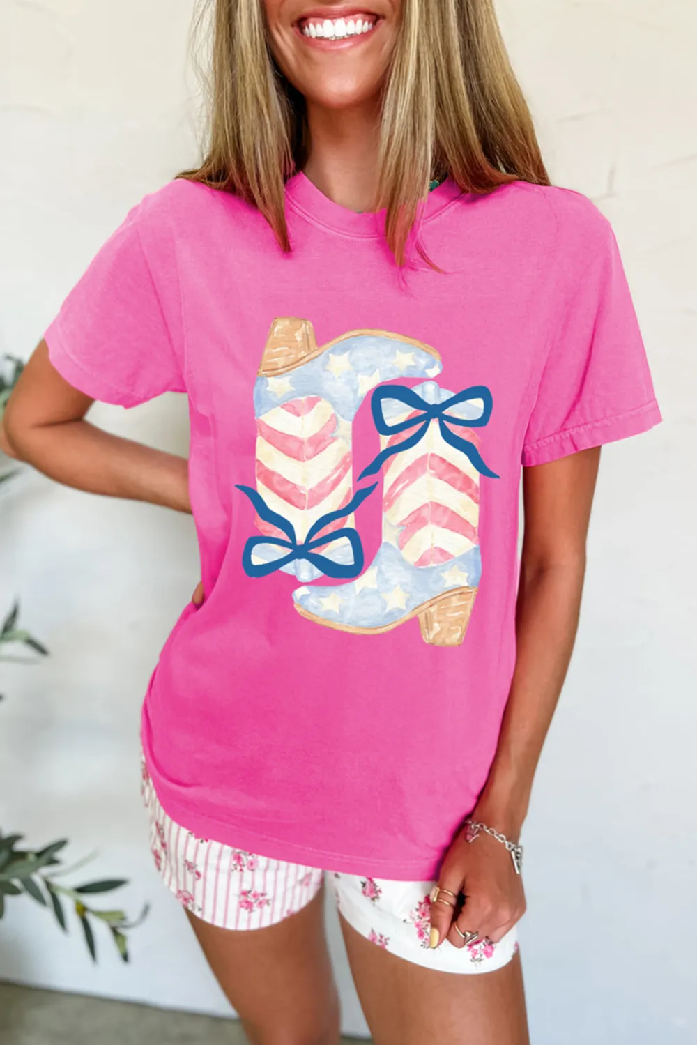Sachet Flag Pattern Boots Tee