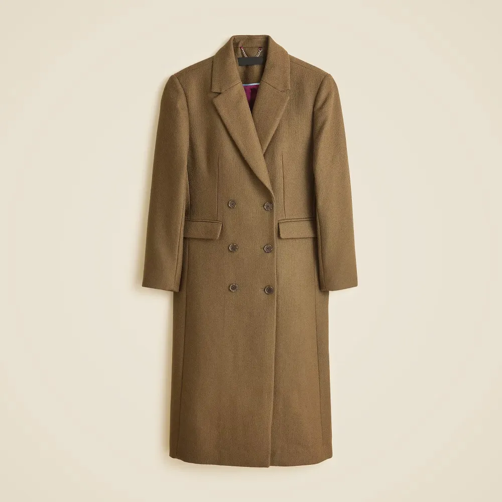 Wool-Blend Melton Double-Breasted Topcoats