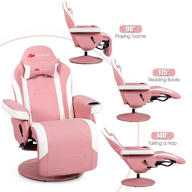 Ergonomic High Back Massage Gaming Chair Racing Style Gaming Recliner with Adjustable Backrest Footrest