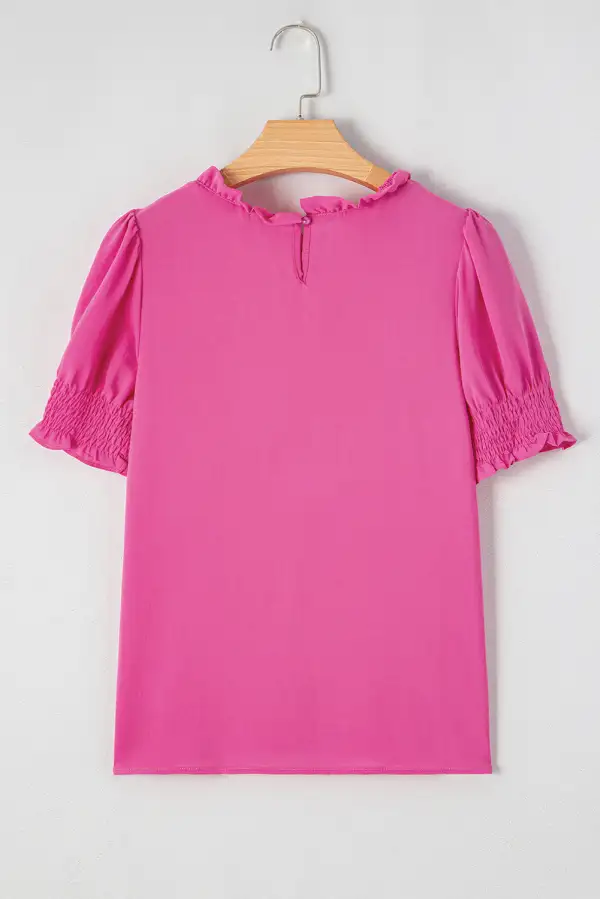 Smocked Puff Sleeve Blouse