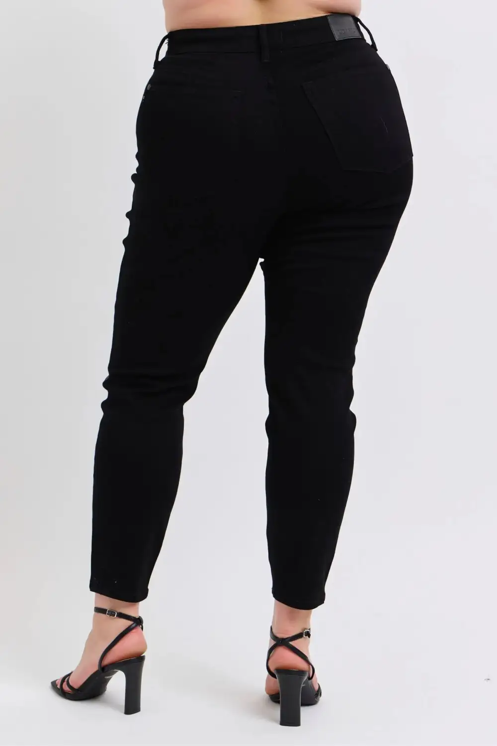 Plus Size HW Faux Leather Skinny Pants