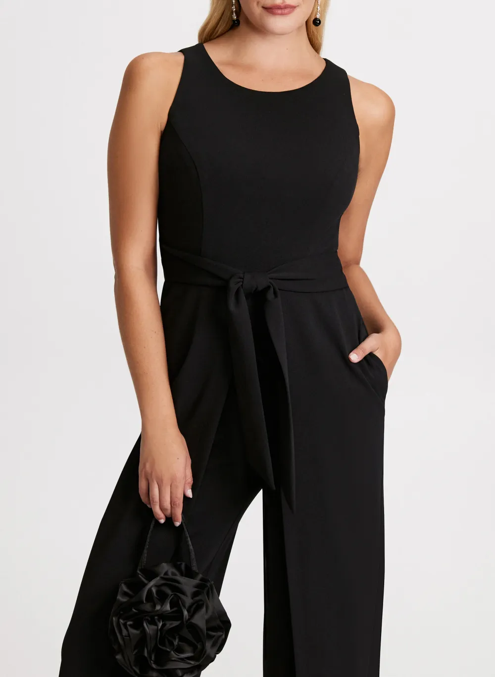 Red Pleated Jumpsuit
