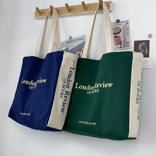 Bookish Green Aesthetic Canvas Tote Bag