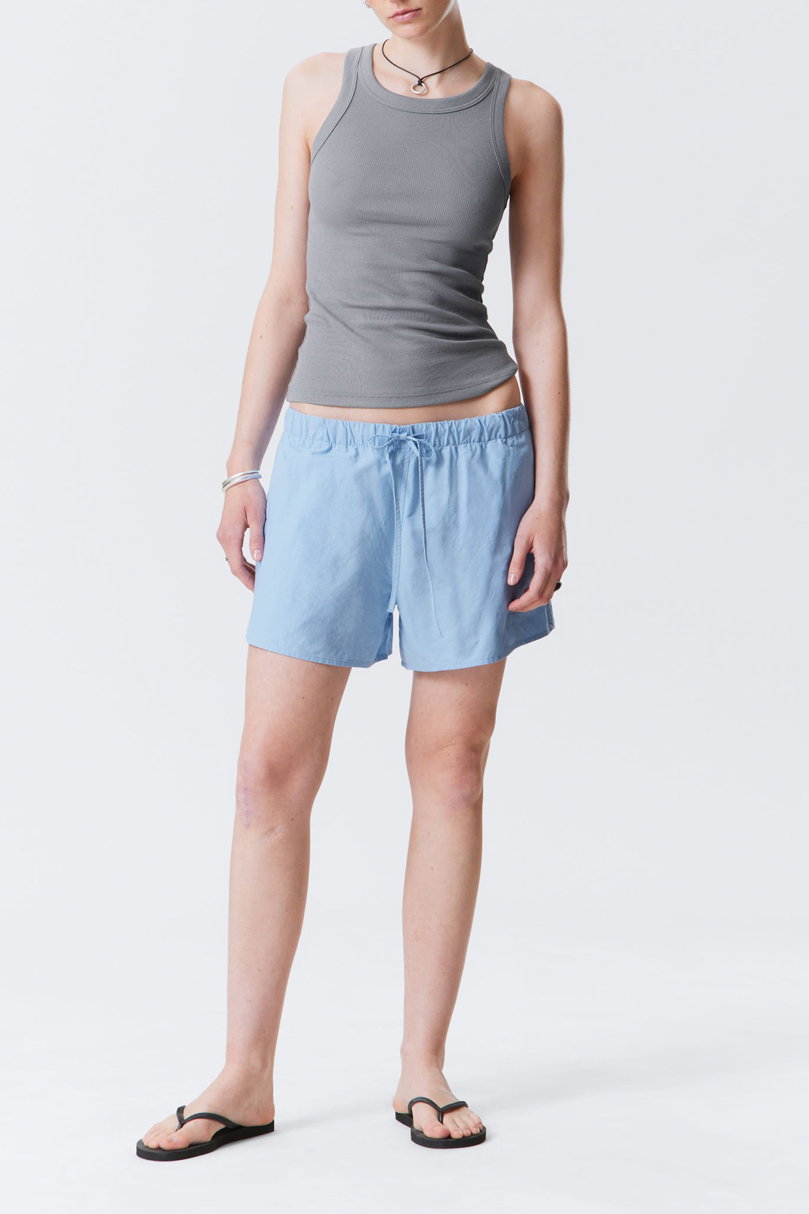 Rib Crew Neck Tank