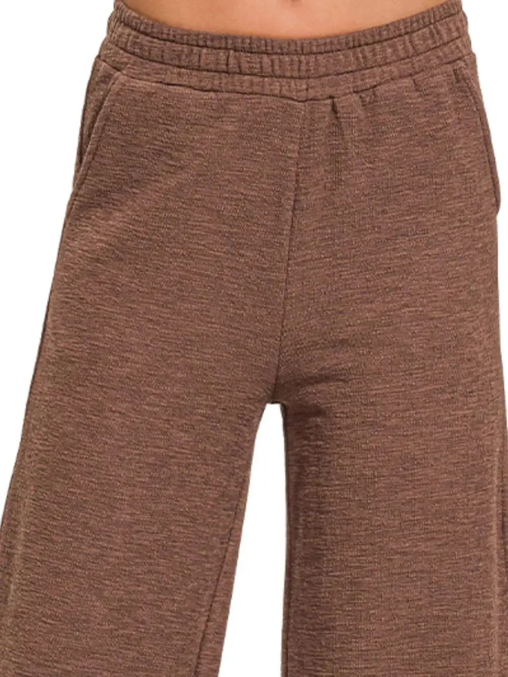 Cotton Slub Wide Leg Pants
