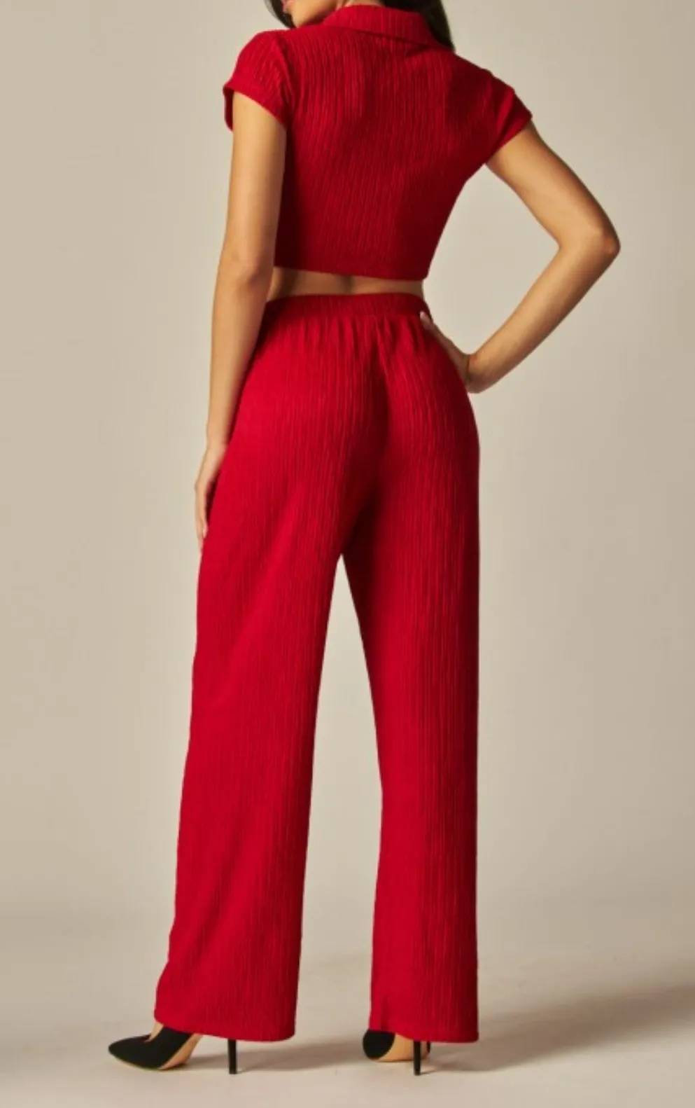 Everyday Crinkled Plisse Women's Lounge Set