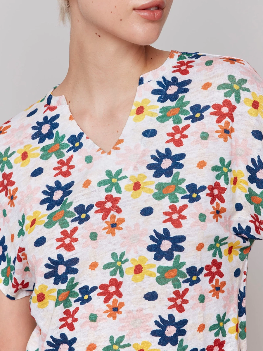 Casual Holiday Fashion V-Neck Linen Short Sleeve