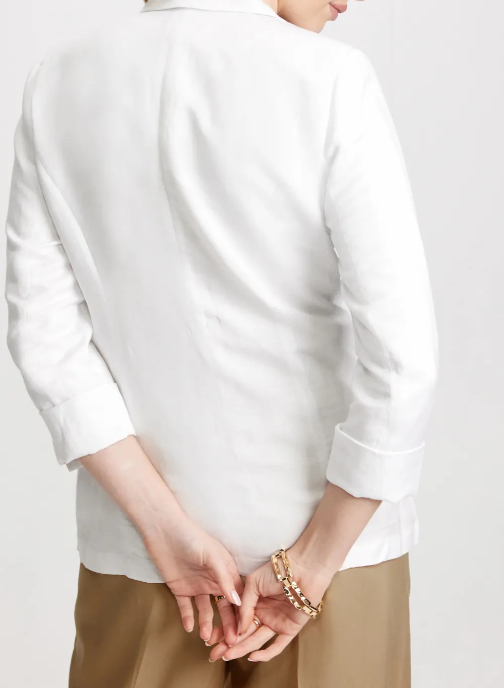 Ivory Linen Blend Blazer