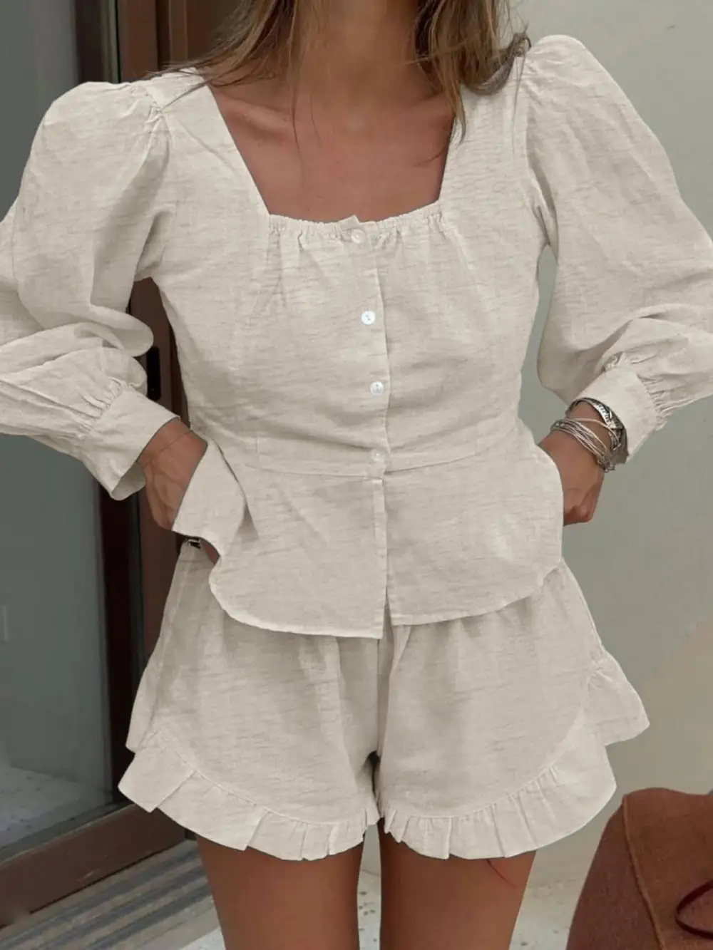 Modern Button Front Button Set