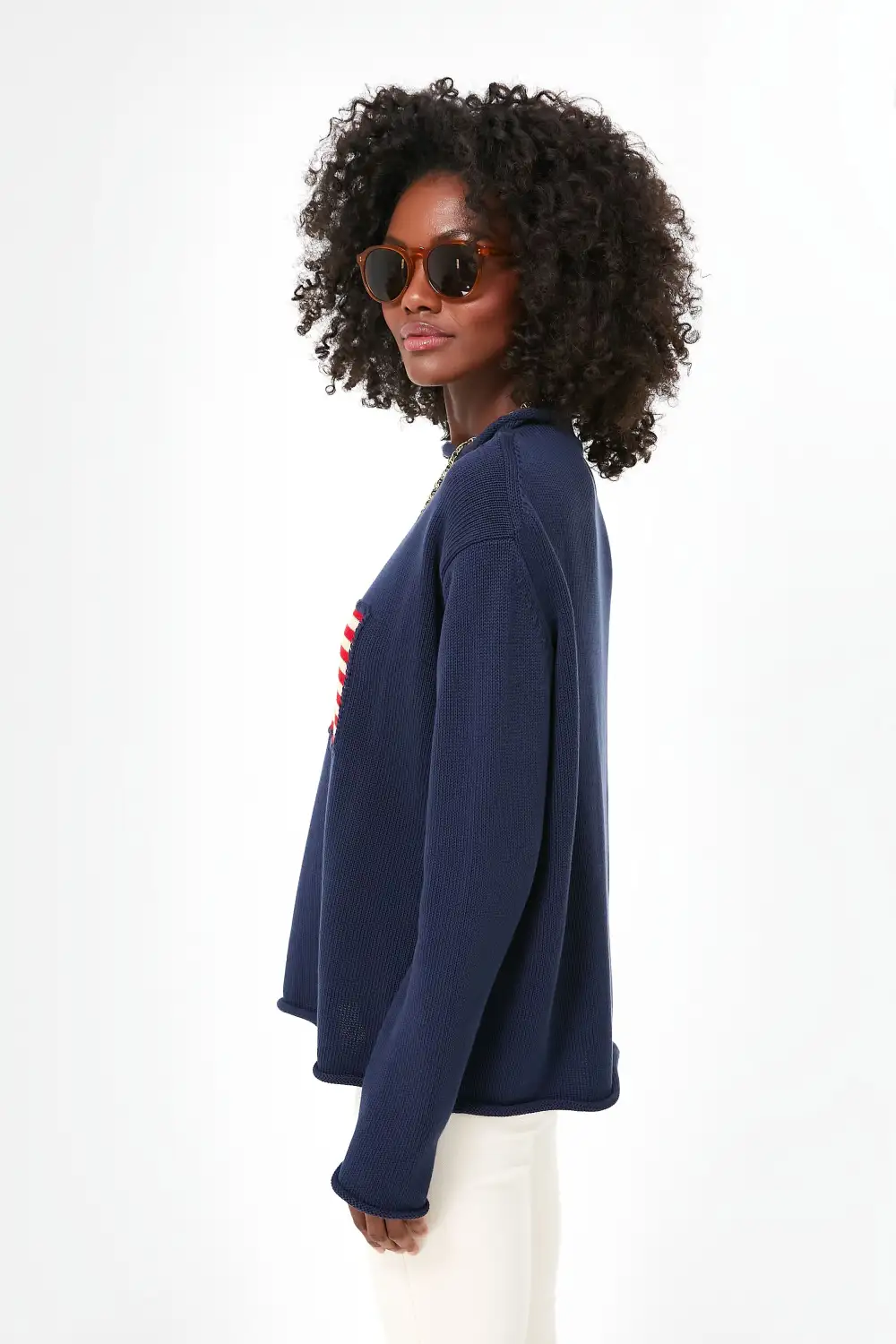 Navy Americana Sweater