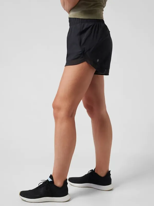 High Rise Mesh Racer Run Short