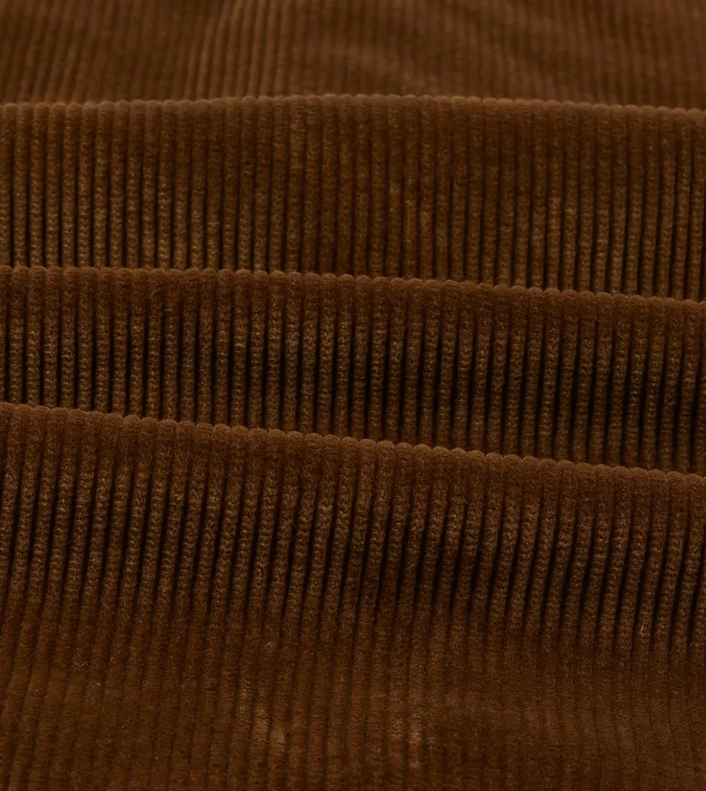 Casual Style Tan Corduroy Three-Pocket Field Jacket