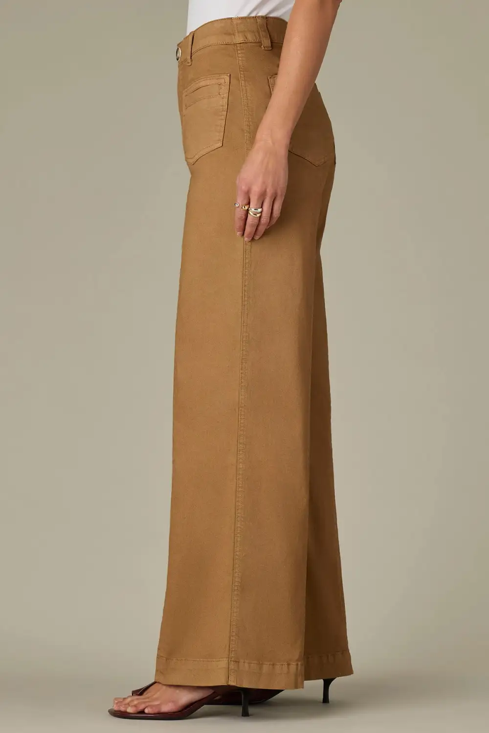  V-yoke Spade Pocket Petite Wide Leg Pants