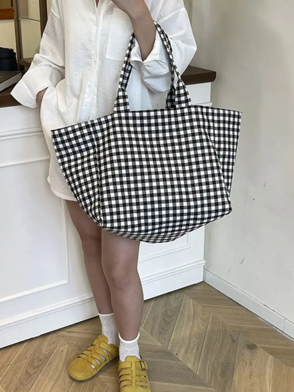 Everyday Plaid Tote Bag