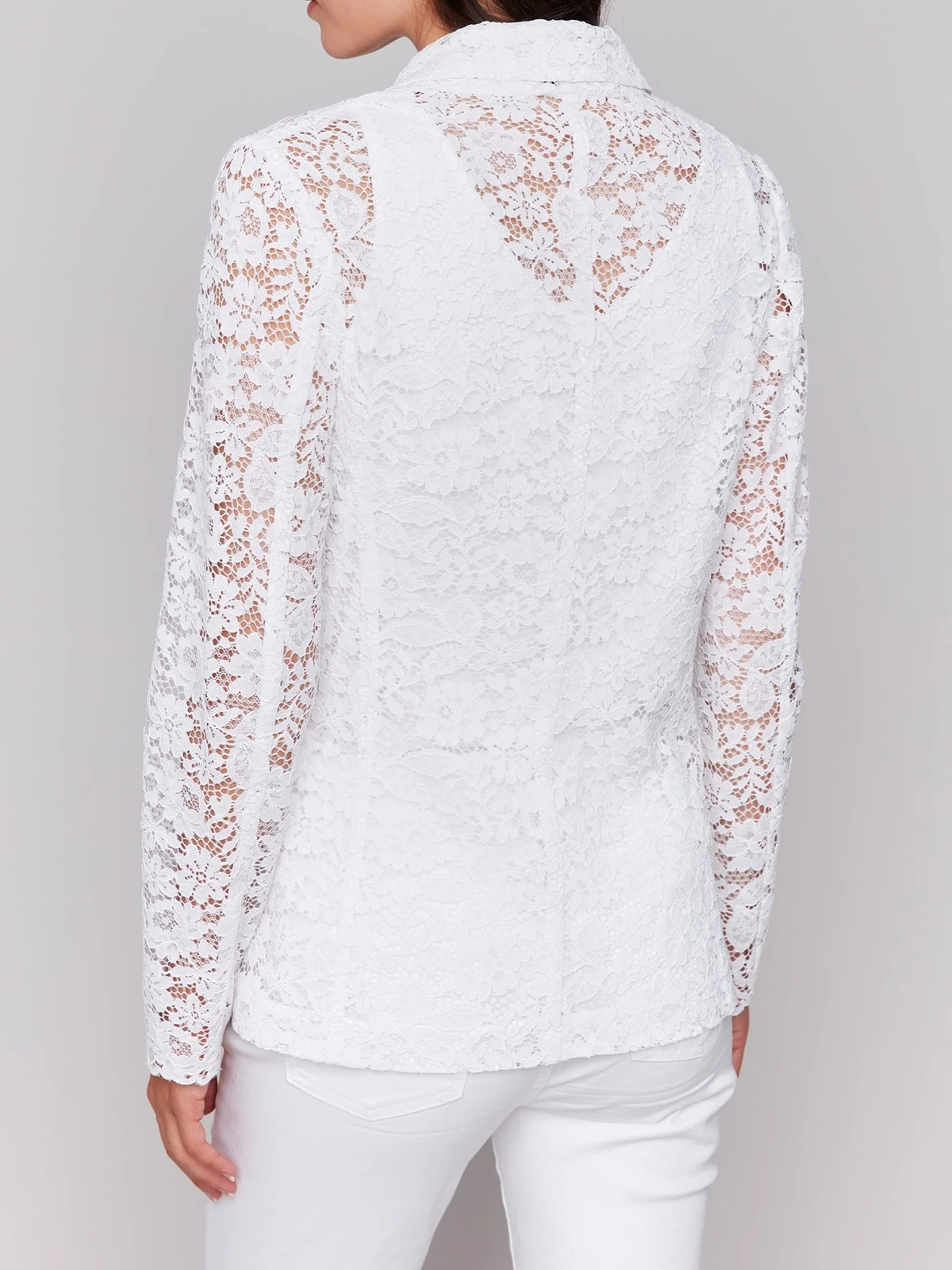 Fashionable Design Hollow Lace Suit Jacket