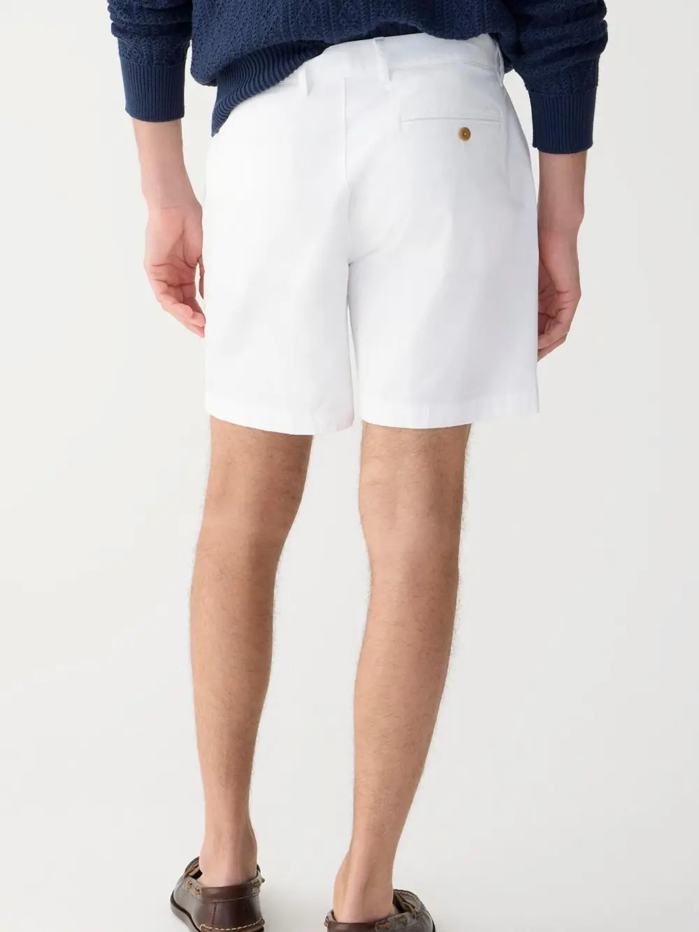 White Twill Fabric Shorts