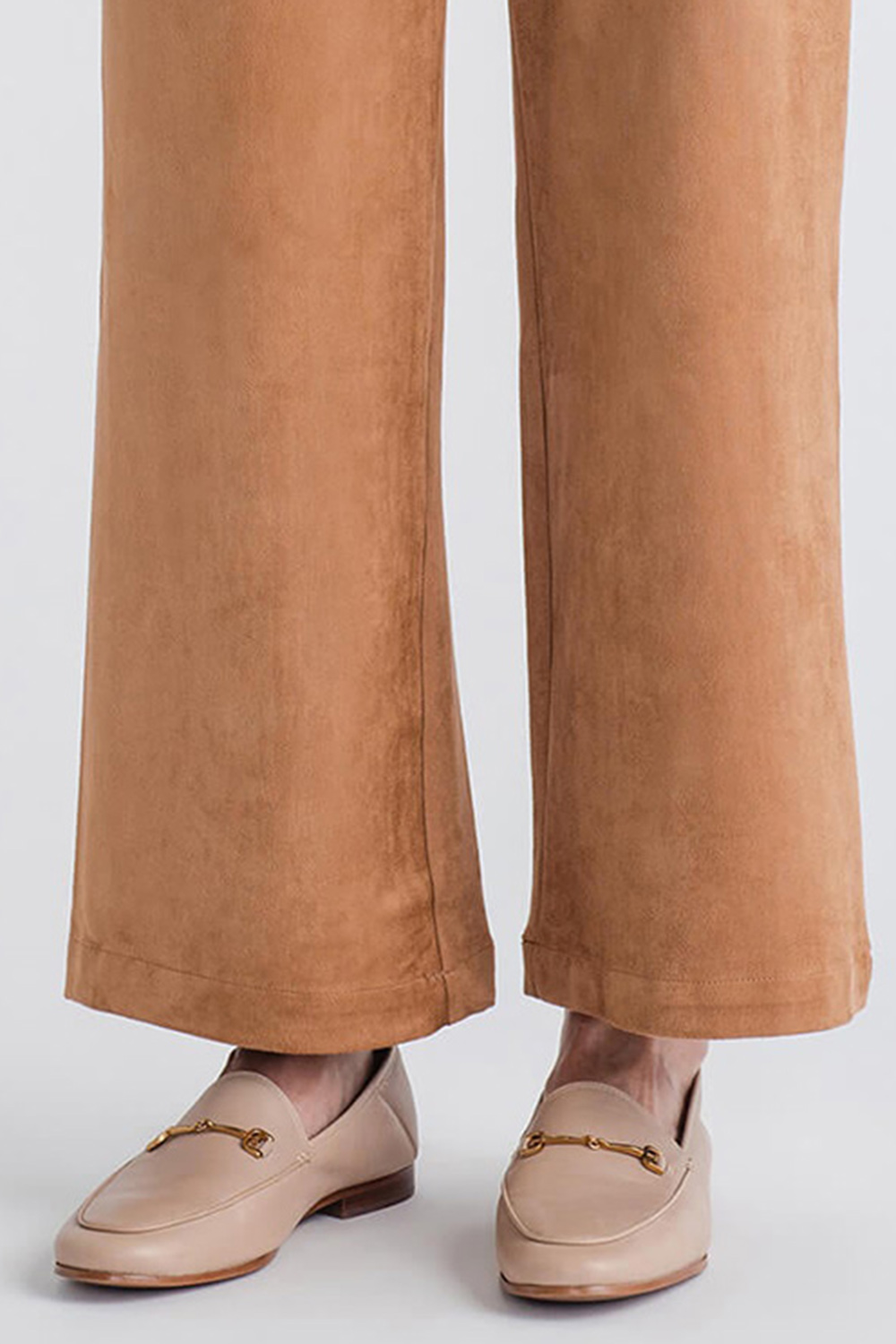 Skies Are Blue Faux Suede Wide Leg Pant