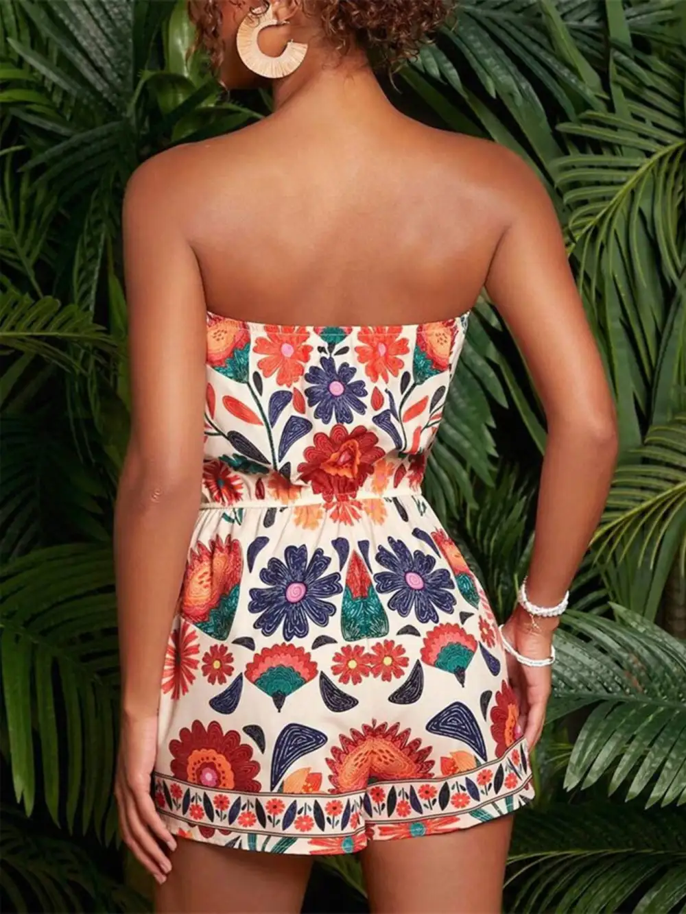 Floral Strapless Romper