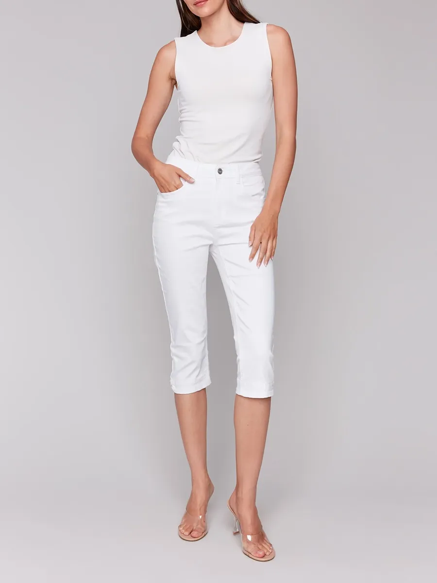Women's Breathable Cotton Twill Cropped Pants