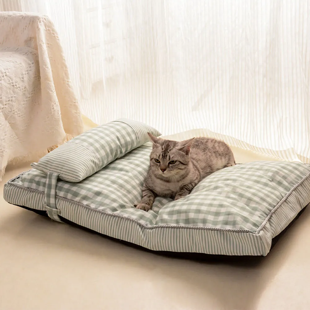 Fashion Checkered Pattern Washable Dog & Cat Bed